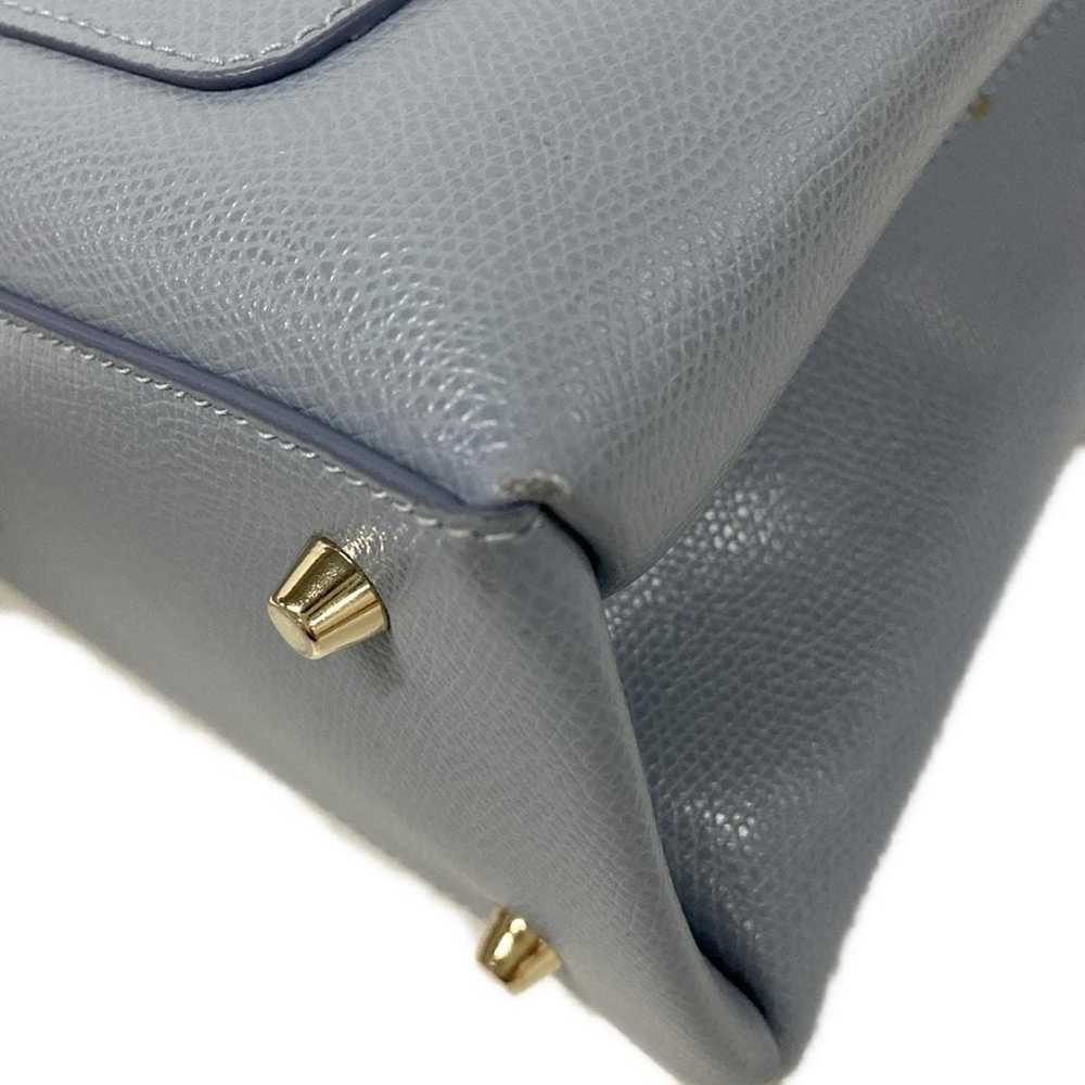 Auth FURLA - Light Blue Leather Handbag - image 9