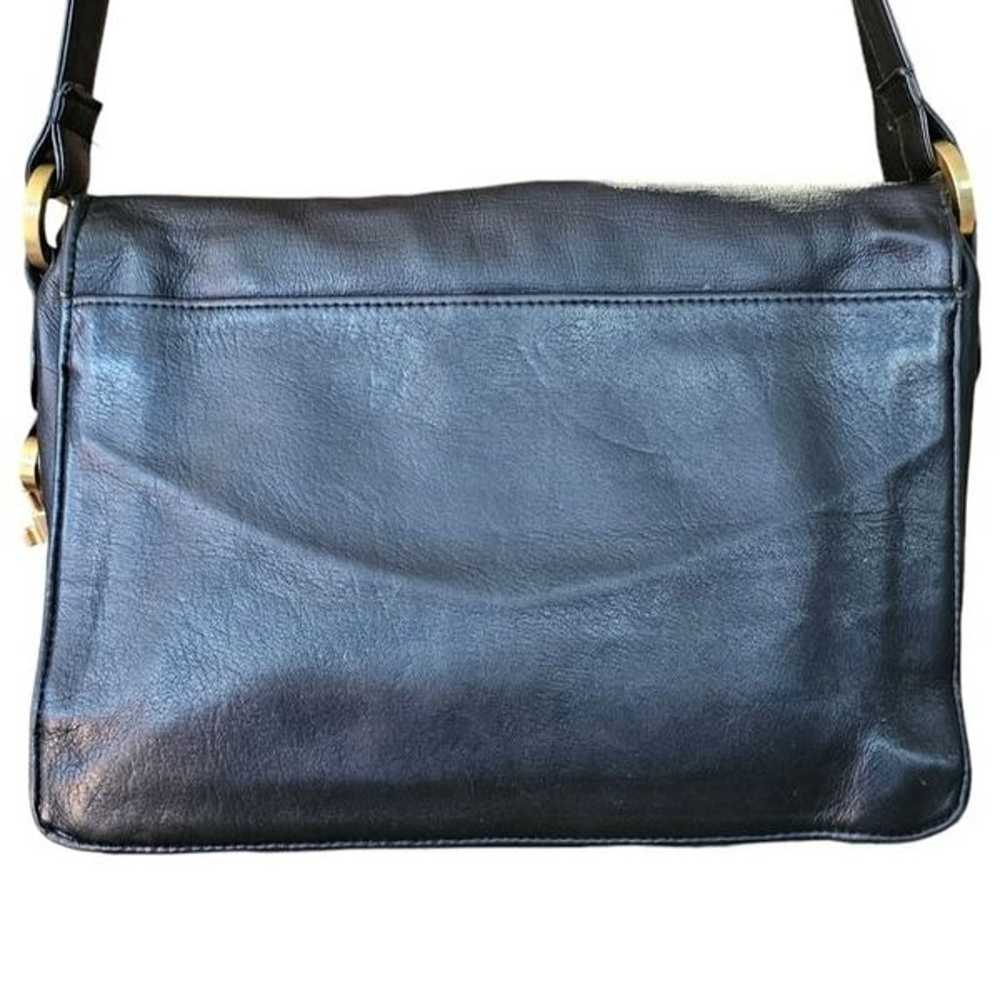 Vintage Bloomingdale',s Black Leather Crossbody G… - image 3