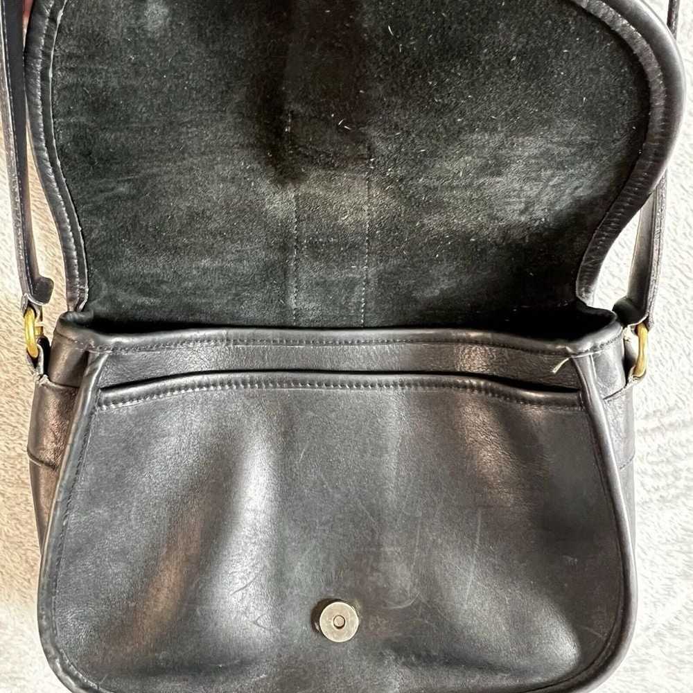 Vintage Coach Chelsea Bag Black Leather Snap Clos… - image 9