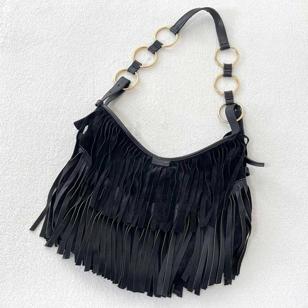 Yves Saint Laurent suede fringe bag from the Y2K … - image 11