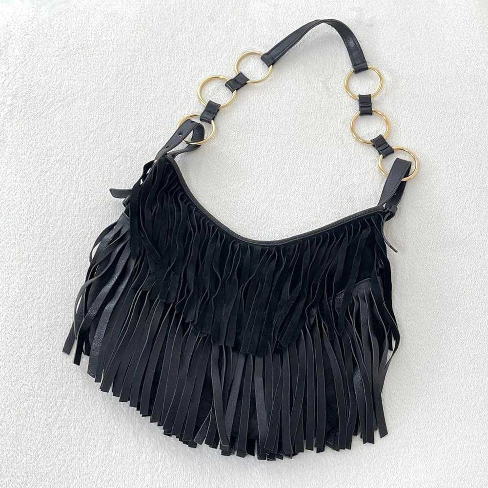 Yves Saint Laurent suede fringe bag from the Y2K … - image 12