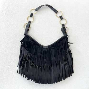 Yves Saint Laurent suede fringe bag from the Y2K … - image 1