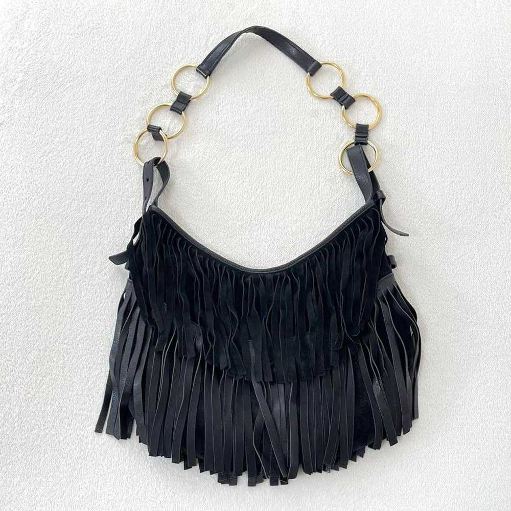 Yves Saint Laurent suede fringe bag from the Y2K … - image 2