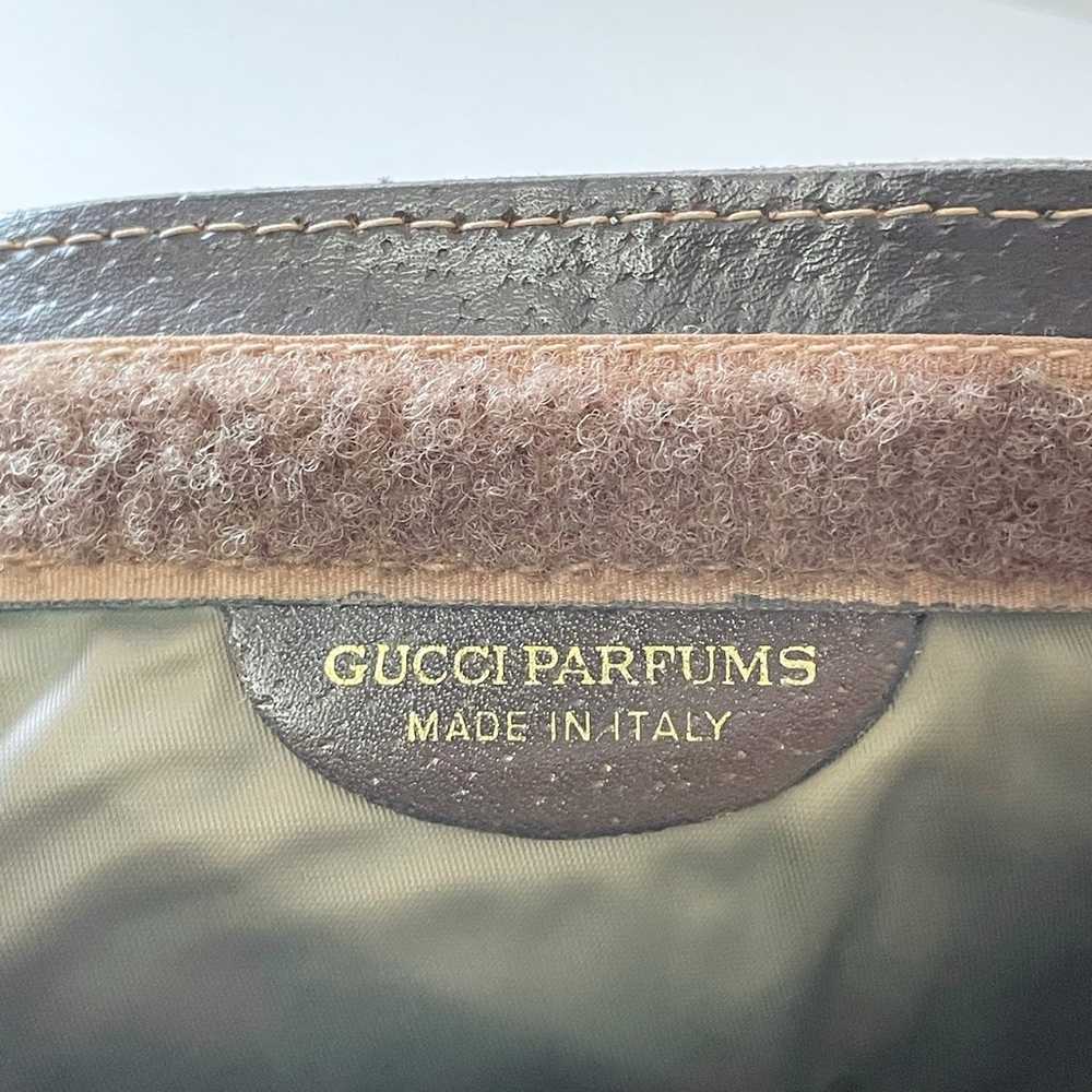 Gucci brown monogram canvas and leather Italian s… - image 11