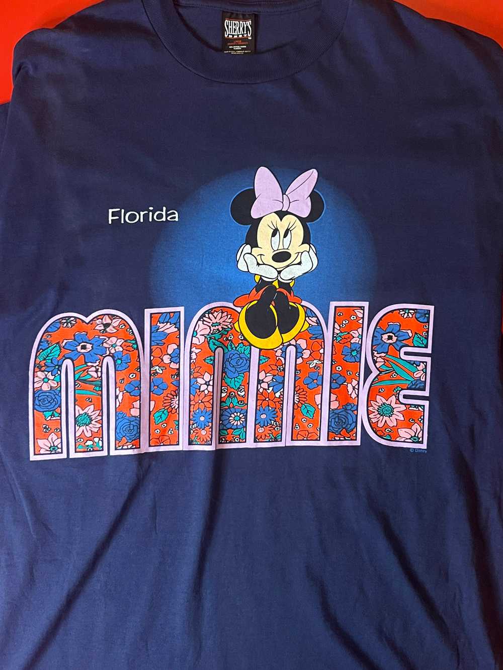 90’s Navy Florida Minnie Mouse tee - image 2