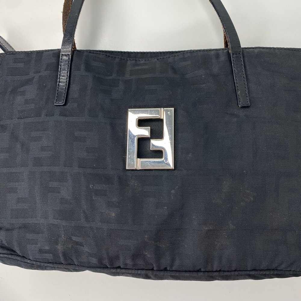 Black Fendi y2k Monogram Shoulder Bag - image 7