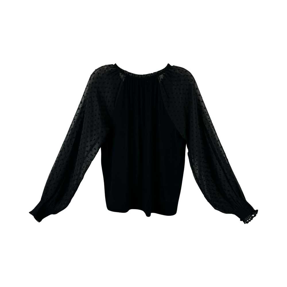 Design History Textured Sheer Long Sleeve Top - image 3