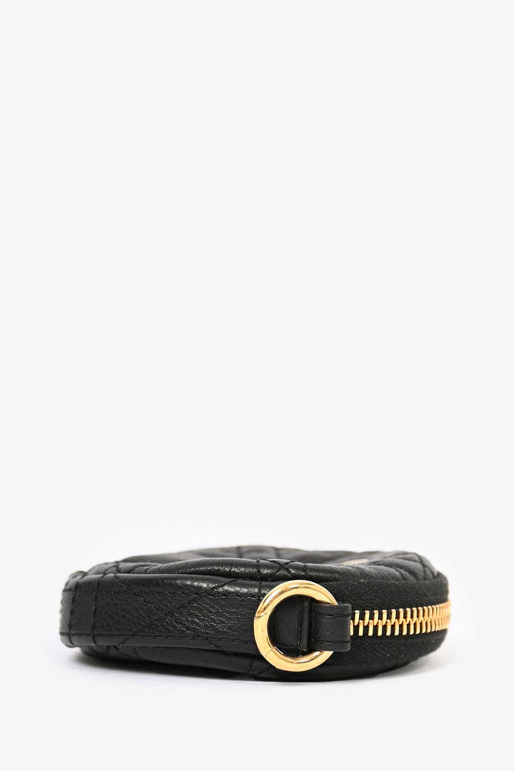 Christian Dior Black Microcannage Caro Coin Pouch - image 3