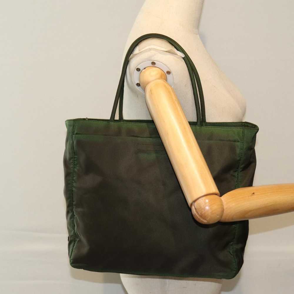 Prada Tessuto Khaki Canvas Tote Bag (Pre-Owned) - image 8