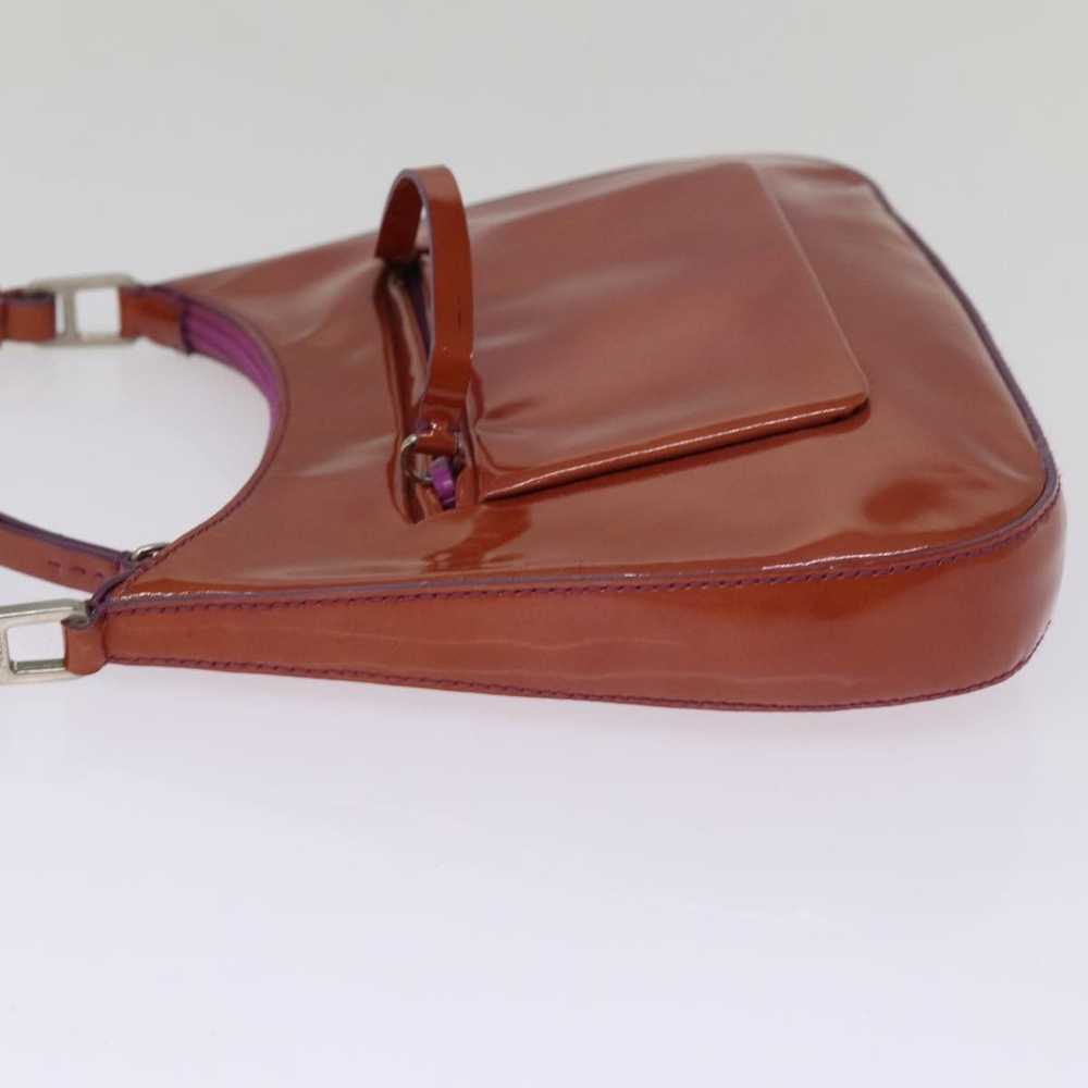 Prada -- Brown Patent Leather Shoulder Bag (Pre-O… - image 11