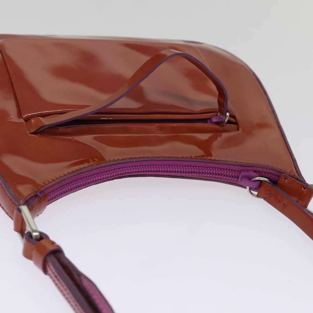 Prada -- Brown Patent Leather Shoulder Bag (Pre-O… - image 4