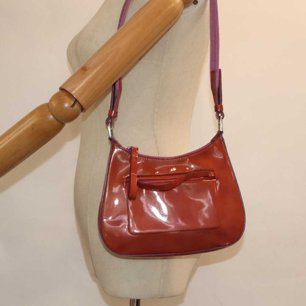 Prada -- Brown Patent Leather Shoulder Bag (Pre-O… - image 8