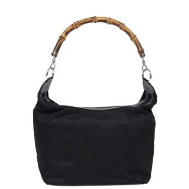 Gucci Bamboo Black Synthetic Shoulder Bag (Pre-Ow… - image 1