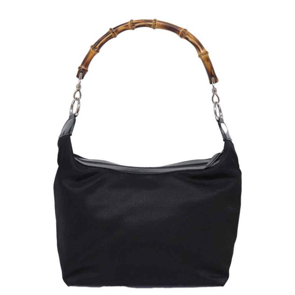 Gucci Bamboo Black Synthetic Shoulder Bag (Pre-Ow… - image 2