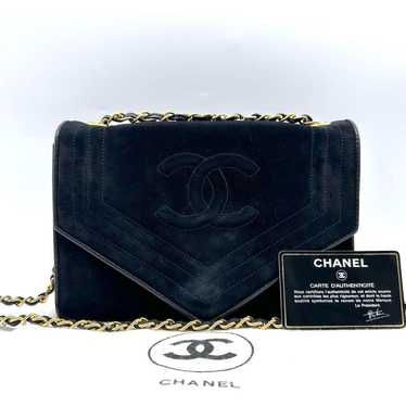 Chanel CHANEL Chain Coco Mark Shoulder Bag Suede