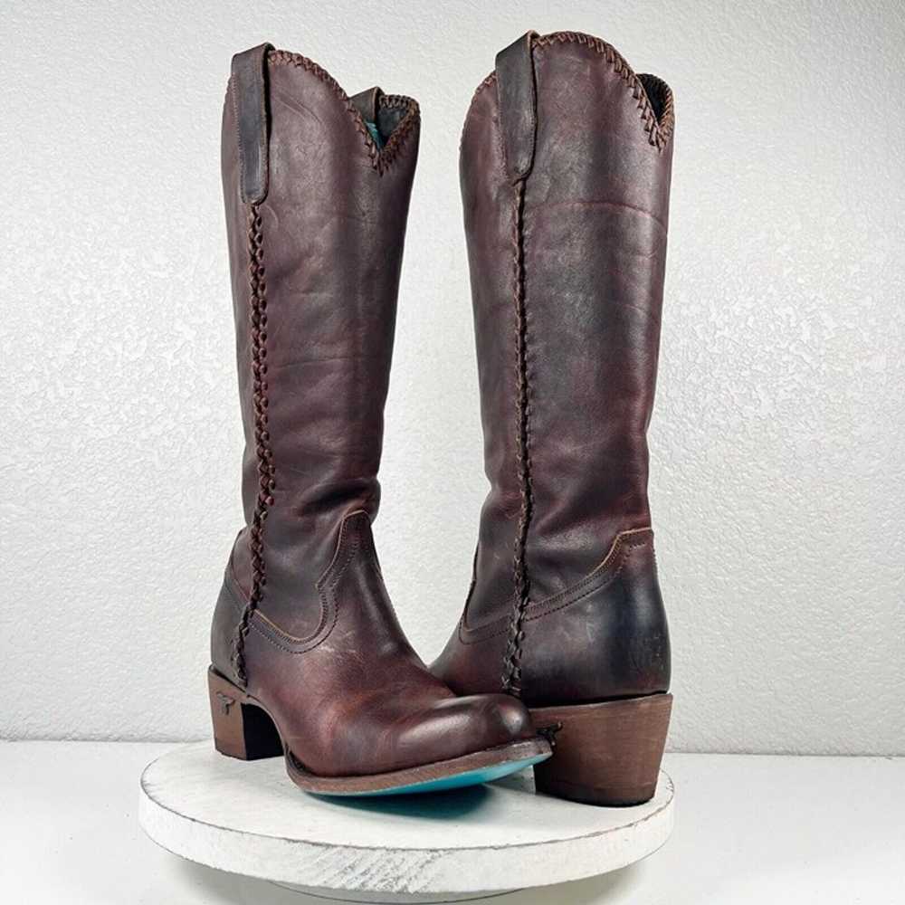 Lane PLAIN JANE PJ Cognac Brown Cowboy Boots Wome… - image 11