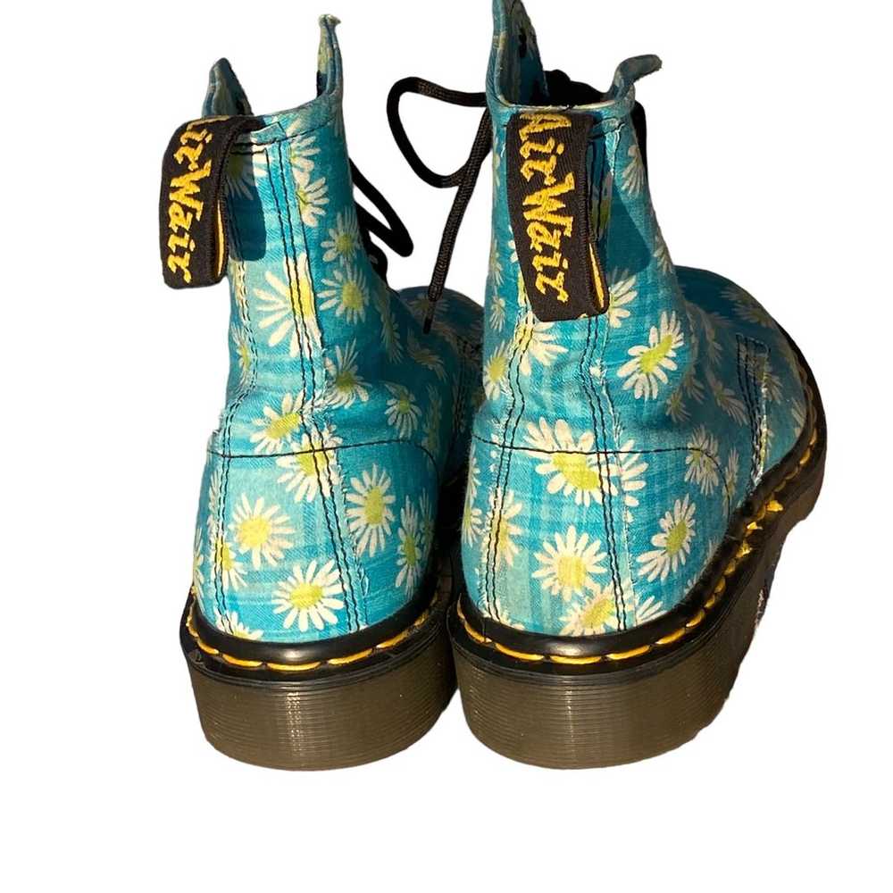 Vintage Dr. Martens Daisy Floral Boots Blue Yello… - image 3