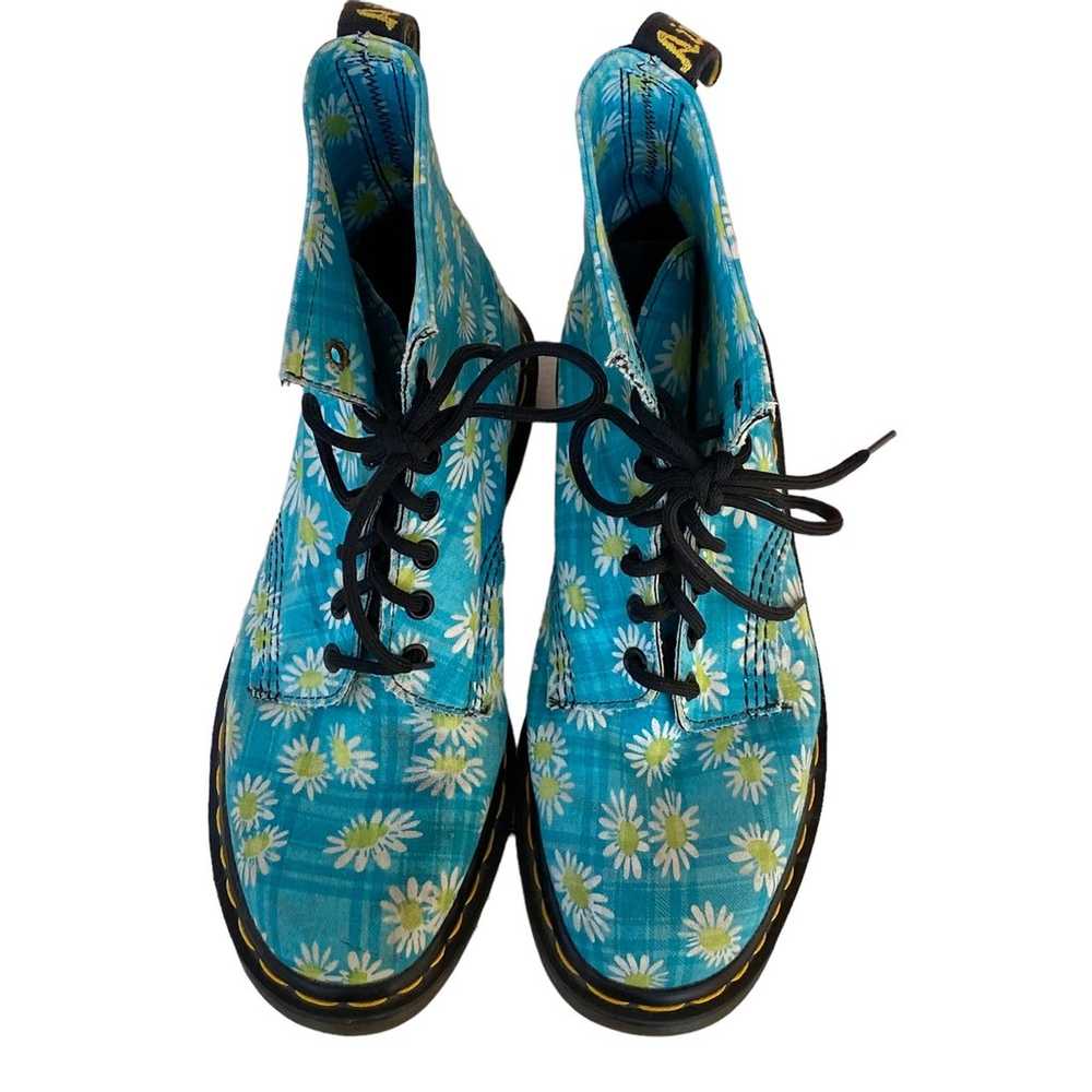 Vintage Dr. Martens Daisy Floral Boots Blue Yello… - image 4