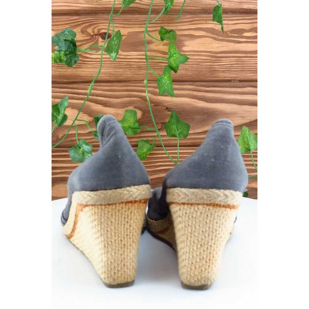 Toms Women Sz 8 M Gray Wedge Fabric Shoes - image 6