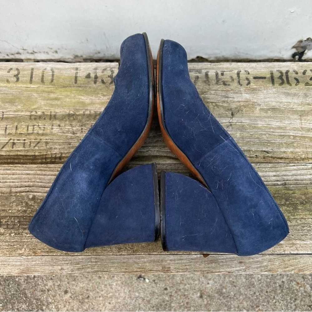 Vintage 60s Qualicraft navy blue suede velvet mod… - image 5