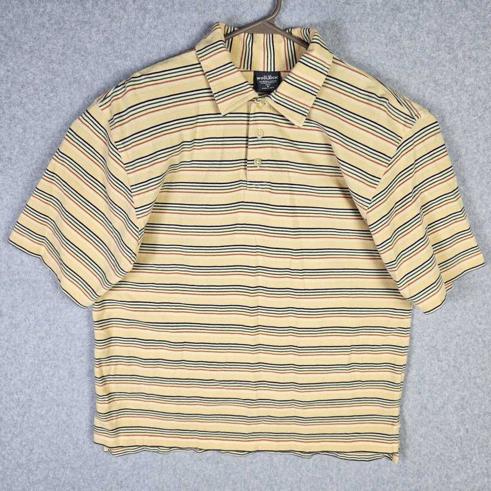 Vintage Woolrich Polo Shirt Mens Medium Yellow St… - image 1