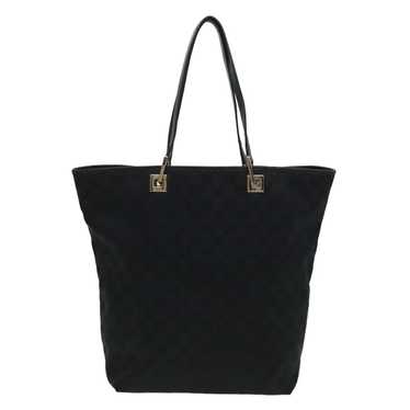 Gucci Gg Canvas Black Canvas Tote Bag (Pre-Owned) - image 1