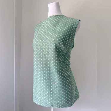 Vintage ‘60s Handmade Mint Green Sleeveless Blouse - image 1