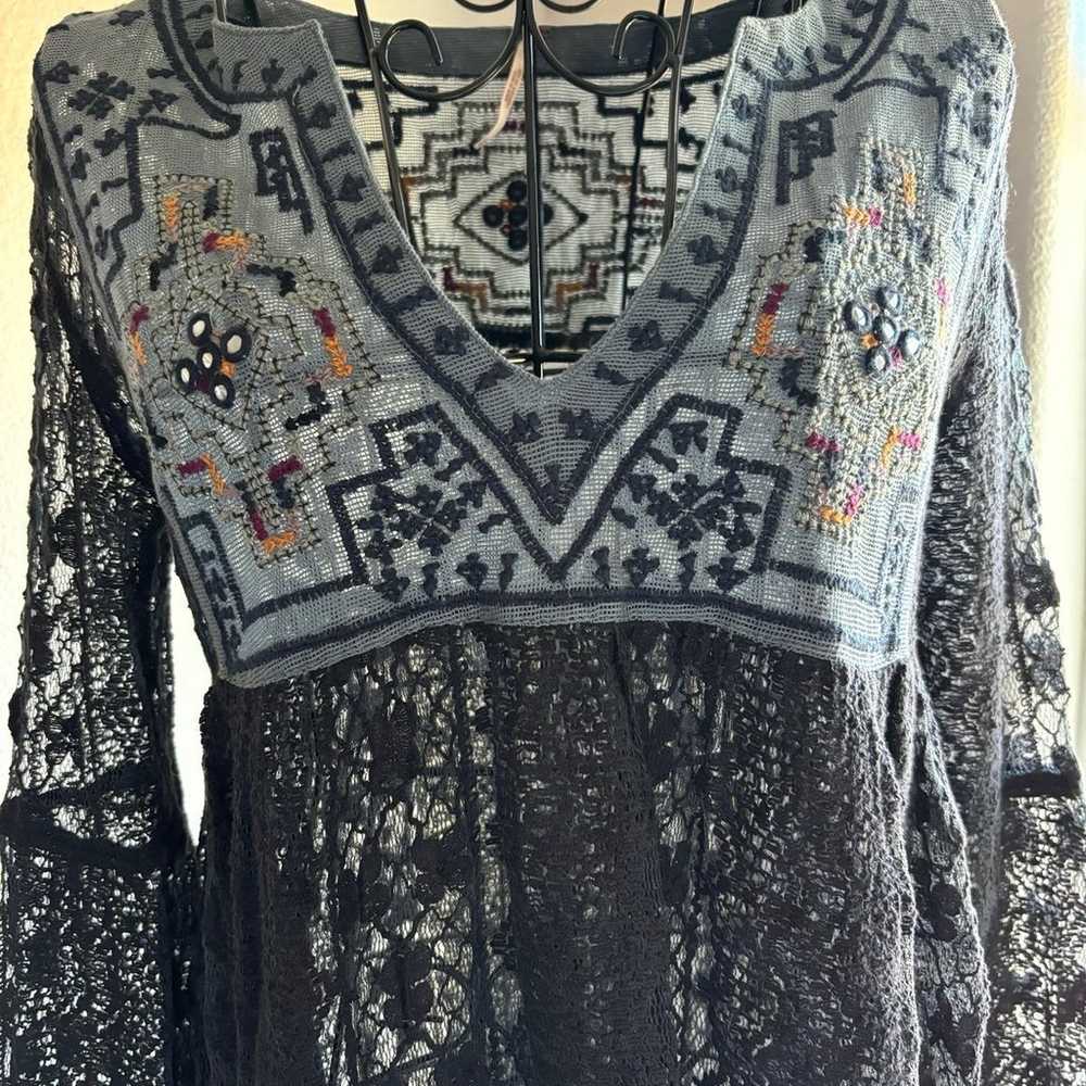 Vintage Free People Boho Long Sleeve - Size XS - image 8