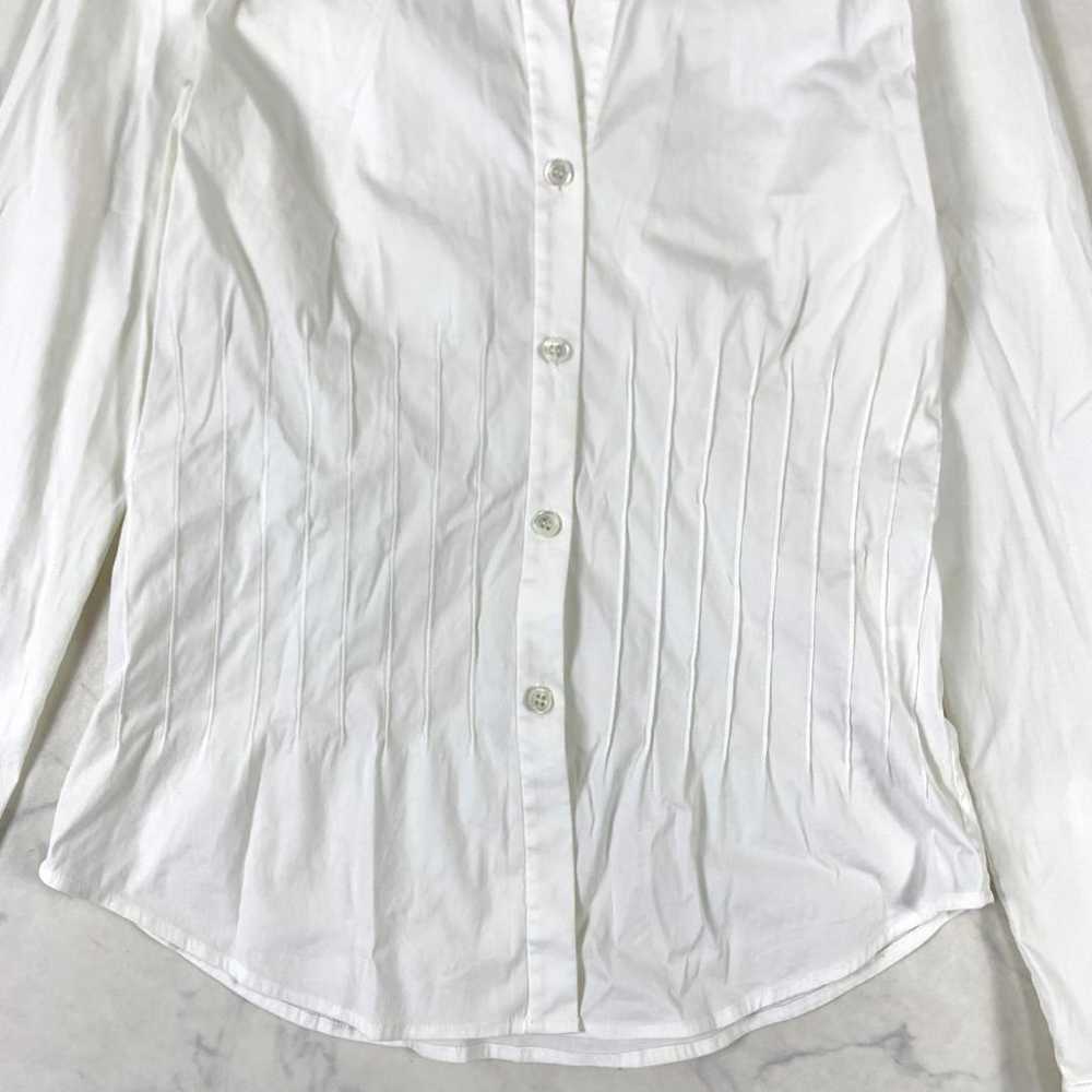 Theory Long-Sleeve Stretch Button Shirt Ivory 0 C… - image 3