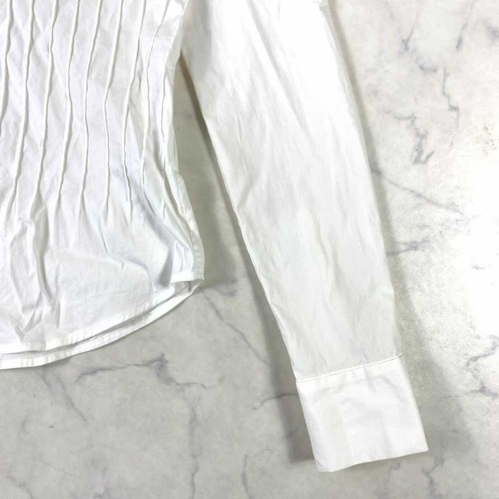 Theory Long-Sleeve Stretch Button Shirt Ivory 0 C… - image 4