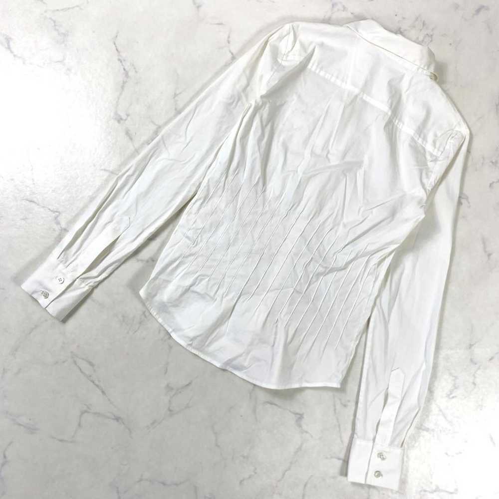 Theory Long-Sleeve Stretch Button Shirt Ivory 0 C… - image 5