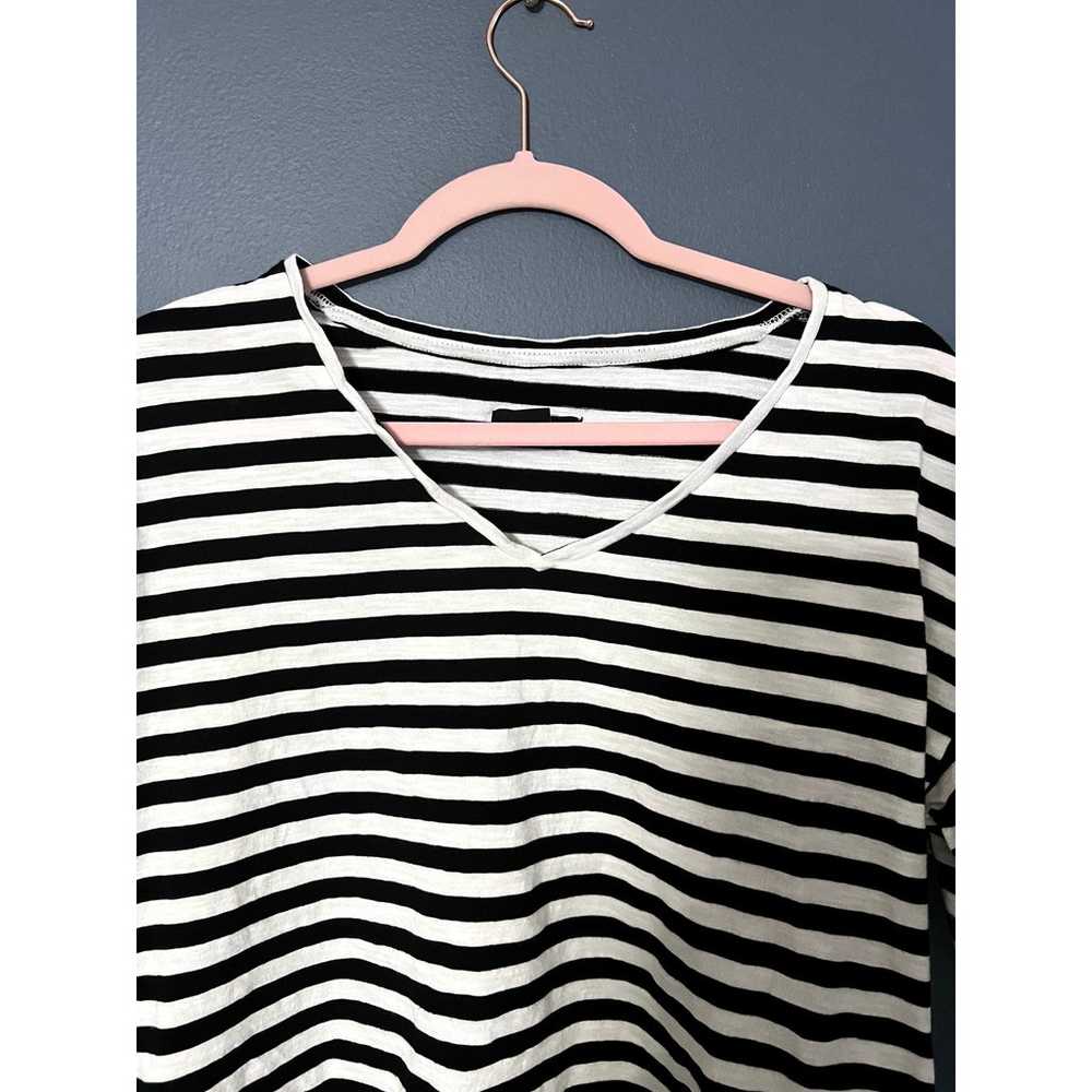 Jason Wu Black and White Striped T-shirt Size Sma… - image 2