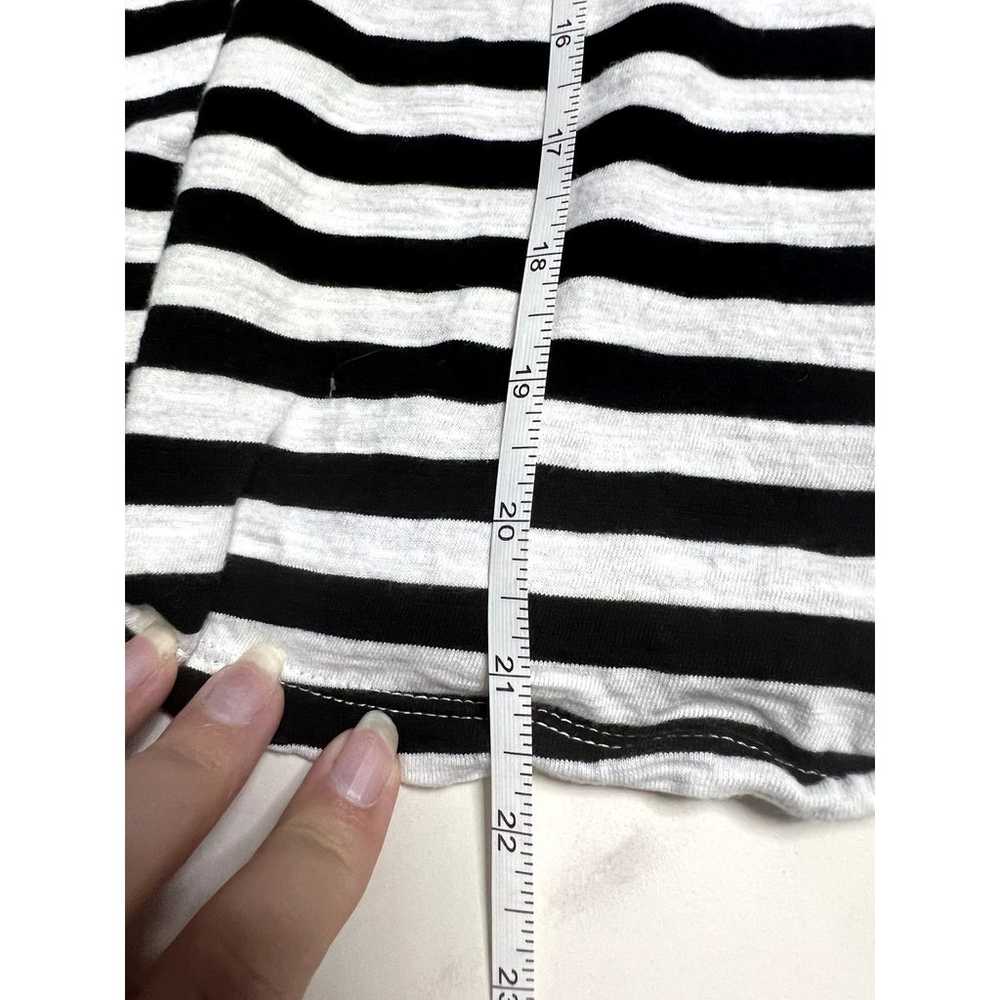 Jason Wu Black and White Striped T-shirt Size Sma… - image 5