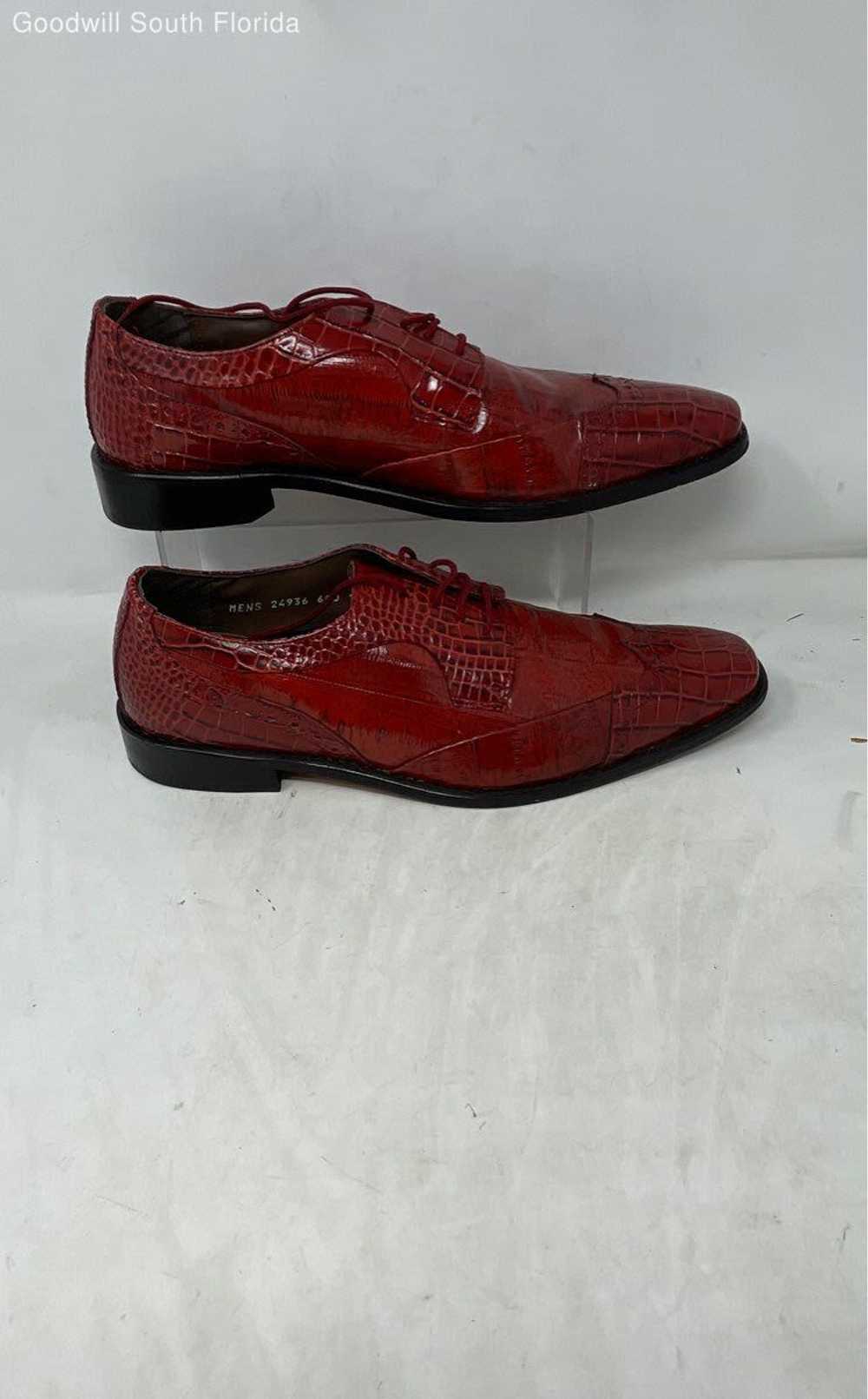 Stacy Adams Mens Garcea Dark Red Leather Oxford D… - image 2