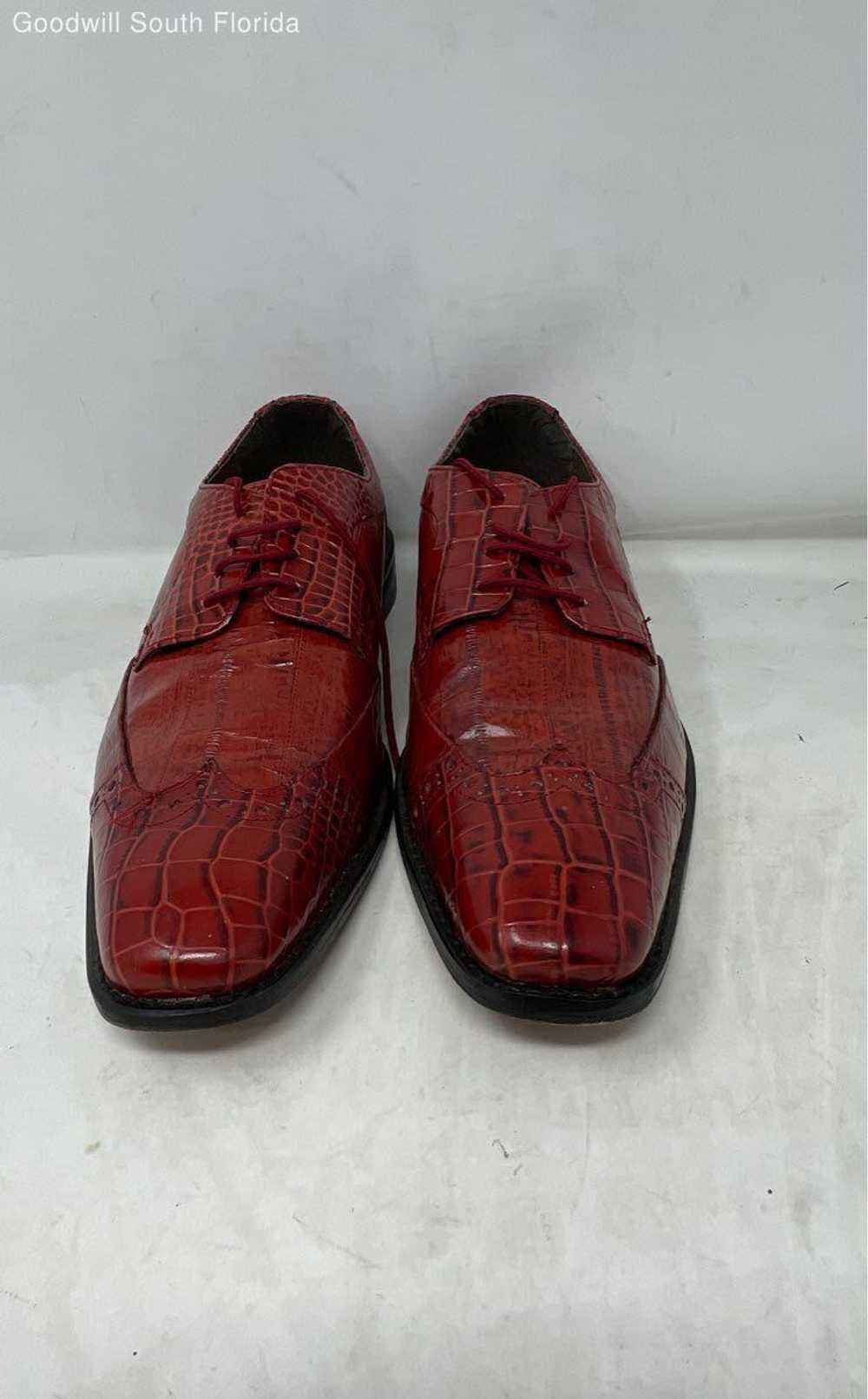 Stacy Adams Mens Garcea Dark Red Leather Oxford D… - image 3