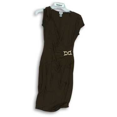 Cache Womens Brown Wrap Dress Size Small - image 1