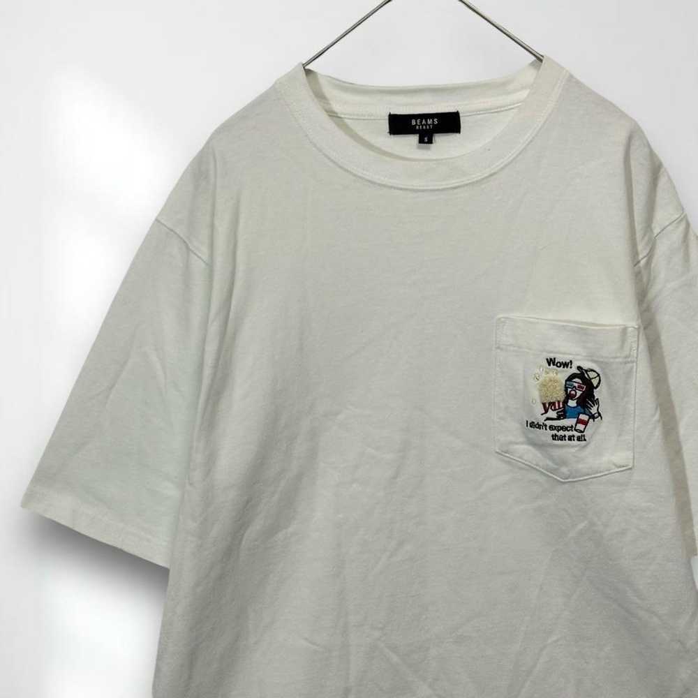 E5867 [Beams Heart] 100% Cotton T-shirt Crew Neck… - image 2