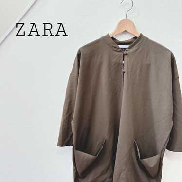 Zara knee-length one-piece tunic in khaki, plain,… - image 1