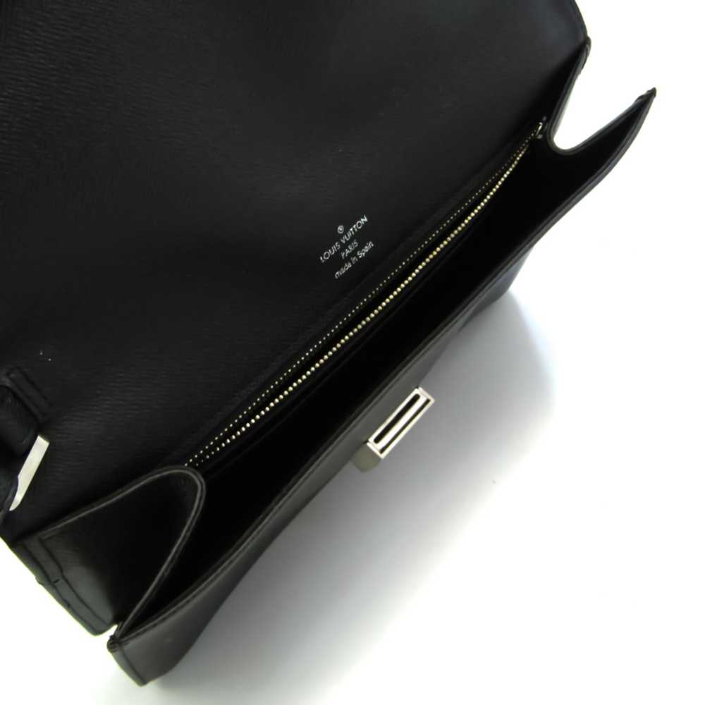 Louis Vuitton Selenga Black Leather Clutch Bag (P… - image 3