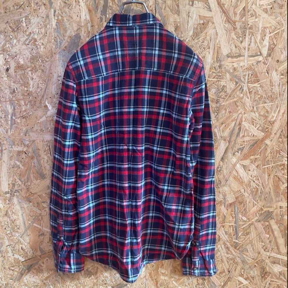 AE6910 HOLLISTER Long Sleeve Shirt Red Check Wome… - image 4