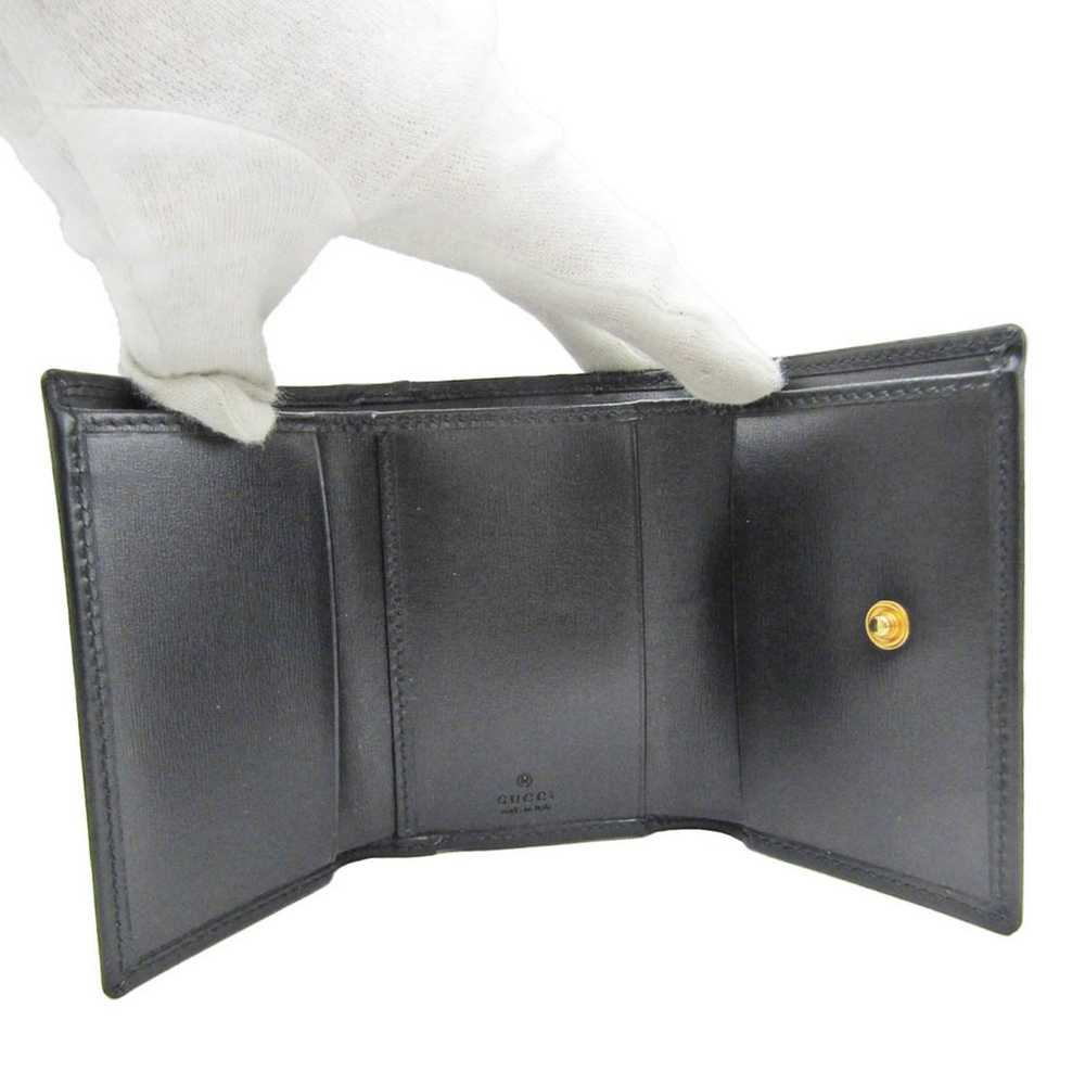 Gucci Horsebit Black Leather Wallet (Pre-Owned) - image 3