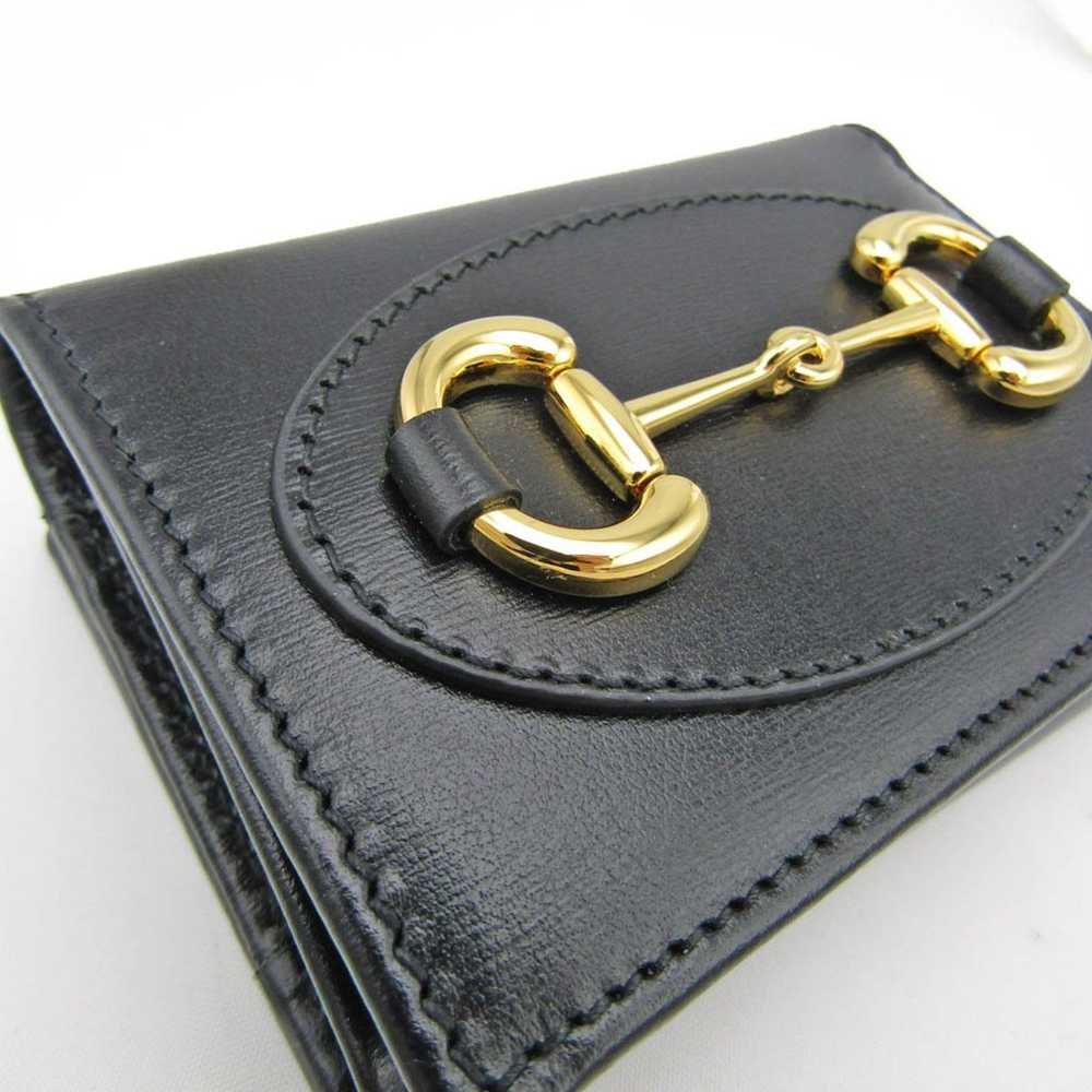 Gucci Horsebit Black Leather Wallet (Pre-Owned) - image 9