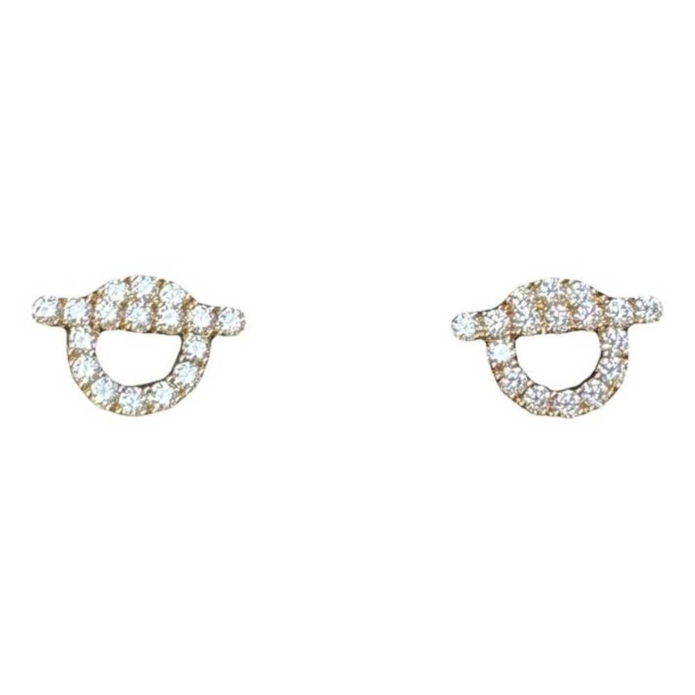 Hermès Finesse pink gold earrings - image 1