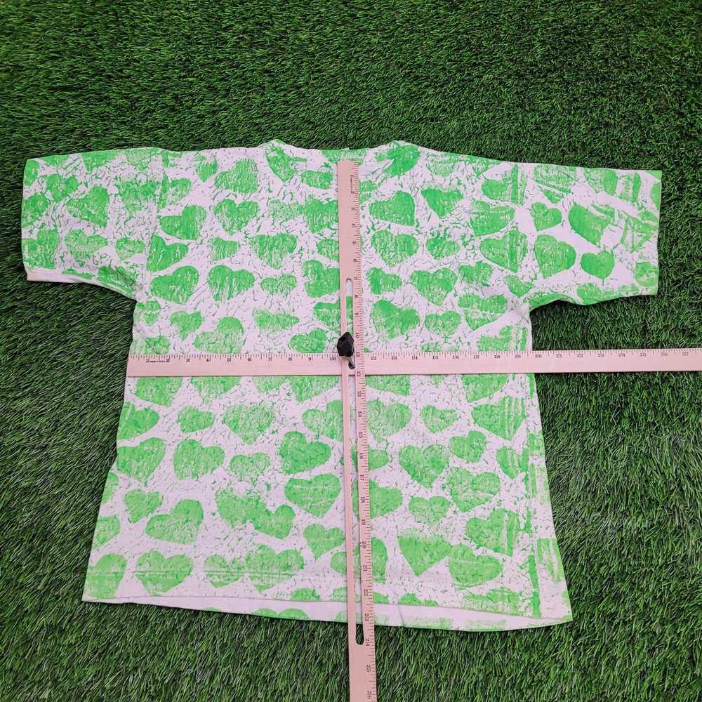 Other Vintage Heart Shirt Womens Large 20x23 Gree… - image 5