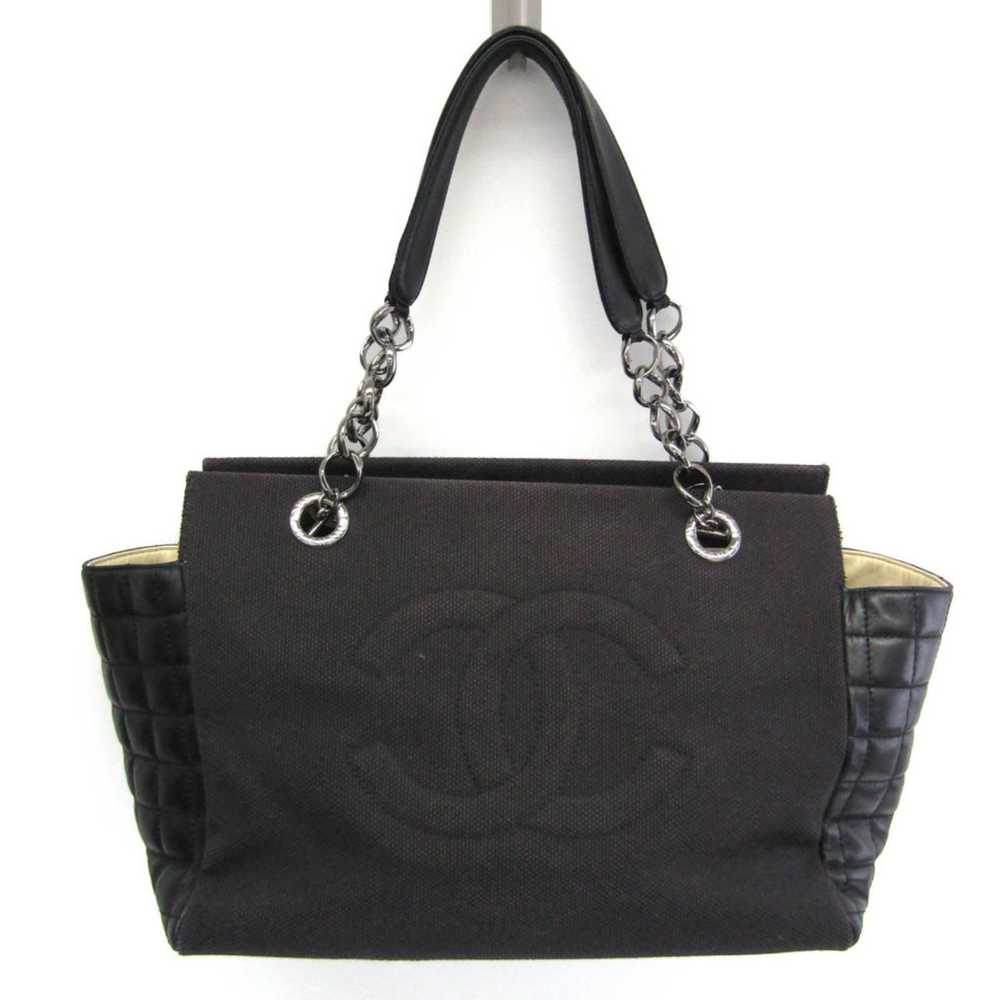 Chanel Chocolate Bar Black Canvas Tote Bag (Pre-O… - image 1