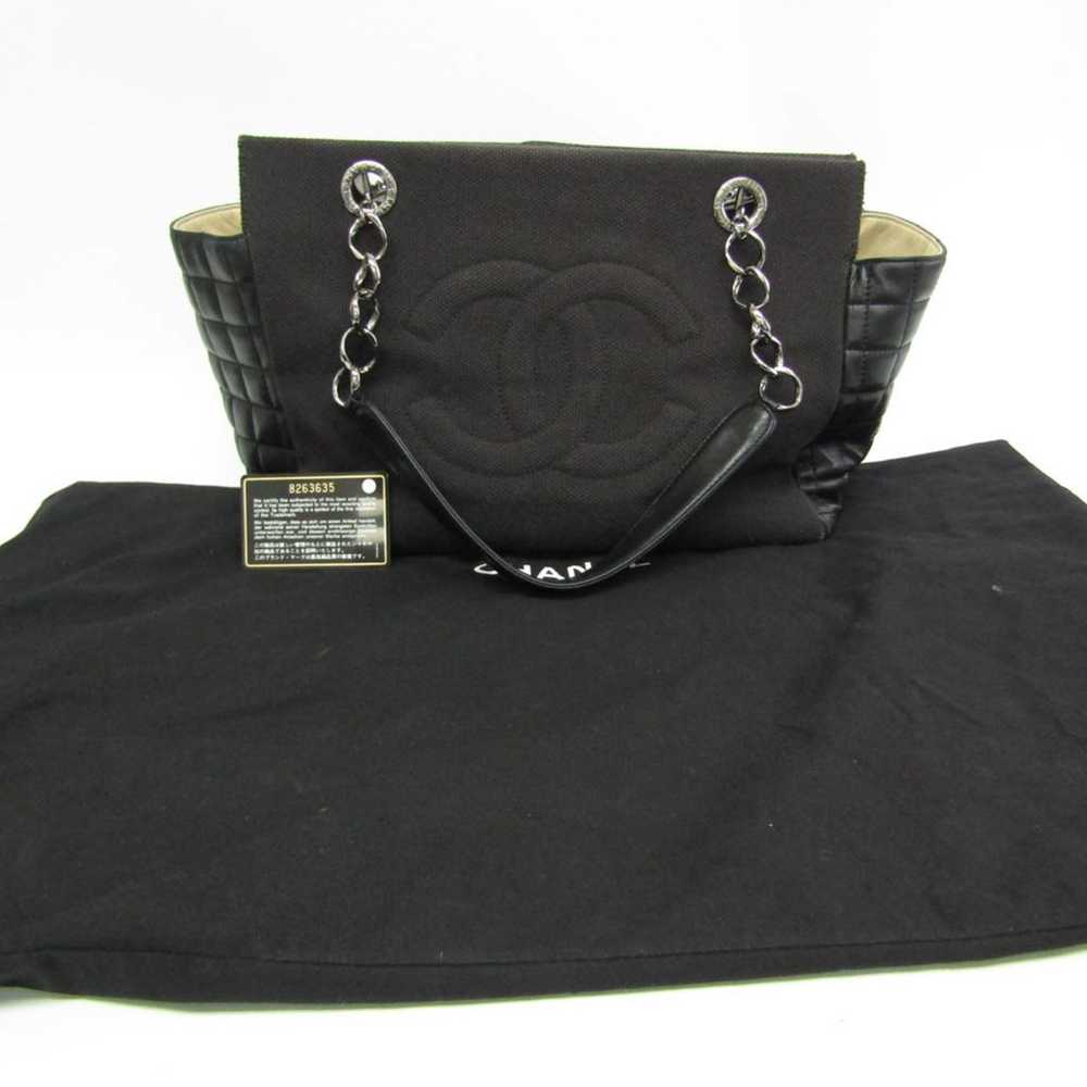 Chanel Chocolate Bar Black Canvas Tote Bag (Pre-O… - image 6