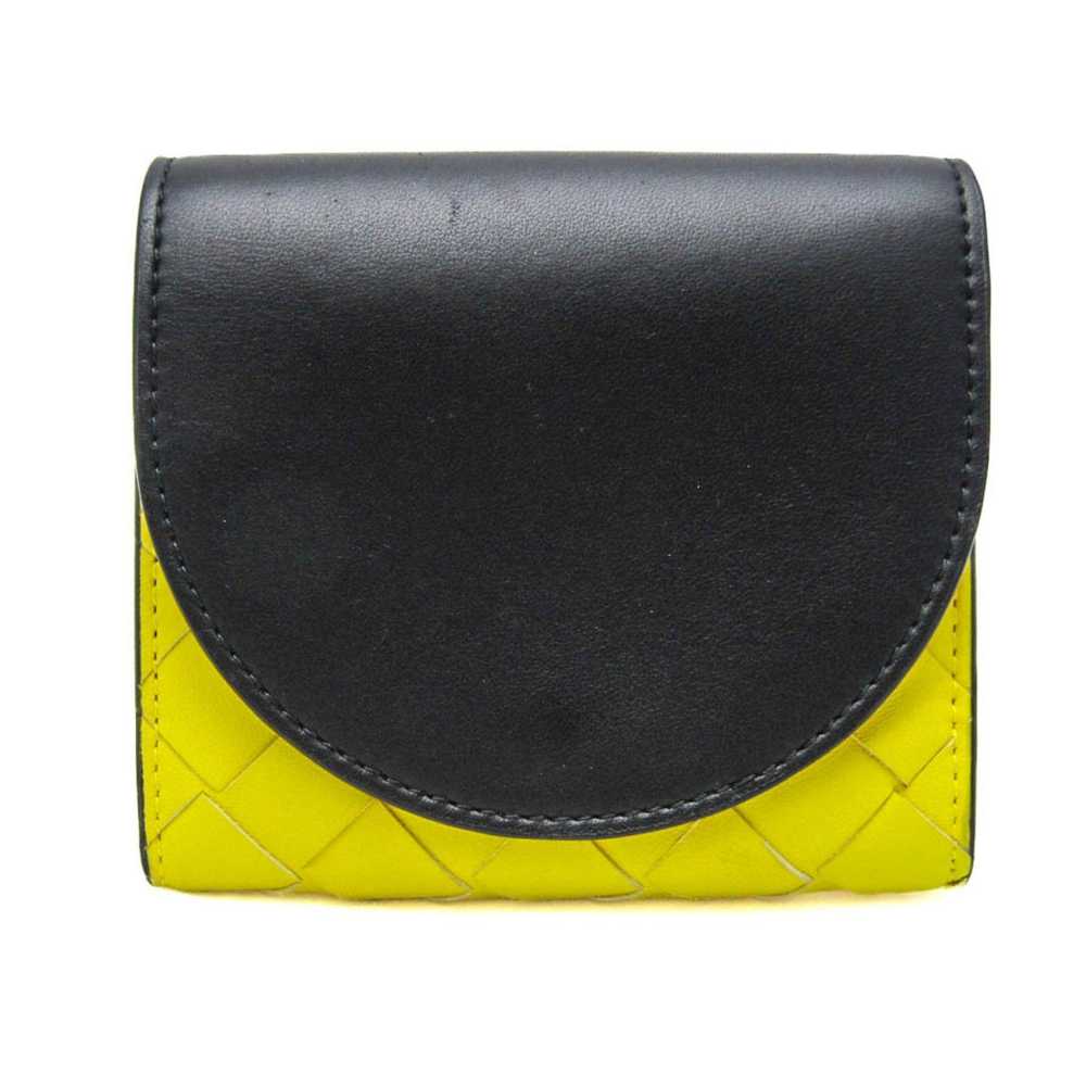 Bottega Veneta Intrecciato Yellow Leather Wallet … - image 1