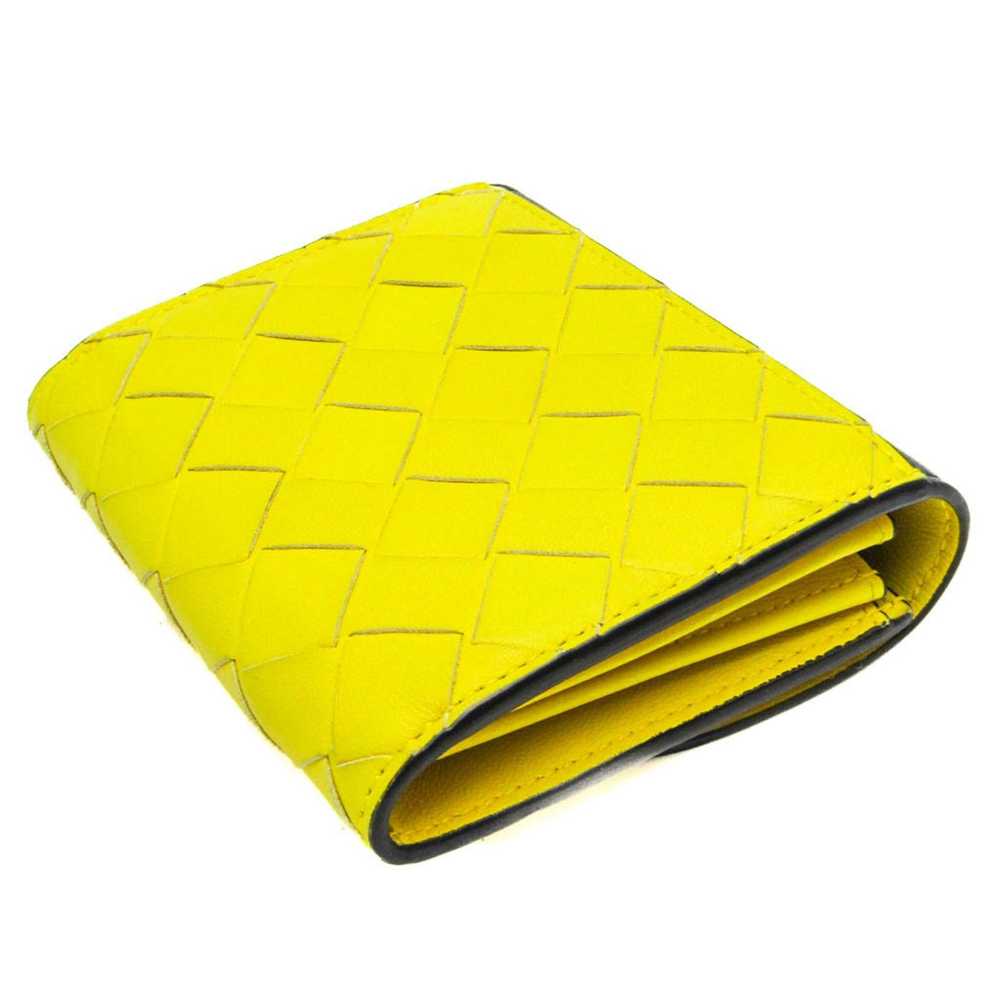 Bottega Veneta Intrecciato Yellow Leather Wallet … - image 2