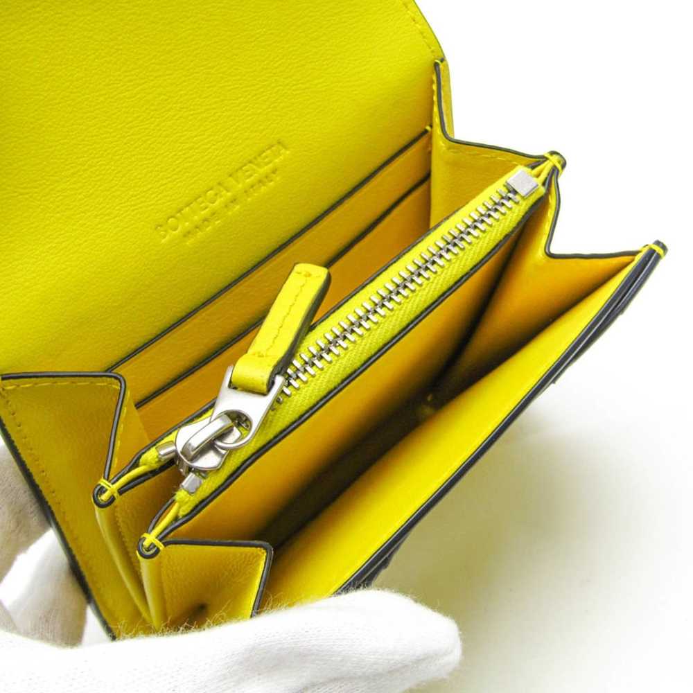 Bottega Veneta Intrecciato Yellow Leather Wallet … - image 3