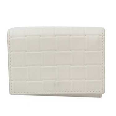 Bottega Veneta Intrecciato White Leather Wallet (… - image 1